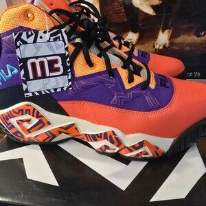 Fila MB Shoes Orange Purple Black Basketball Sneakers 1BM01742-852 Mens Sz 13
